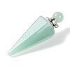 Natural Green Aventurine Faceted Cone Openable Perfume Bottle Big Pendants G-L524-18P-13-2