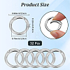 32Pcs Alloy Spring Gate Rings FIND-CN0002-50-2