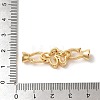 Flower Brass Micro Pave Clear Cubic Zirconia Fold Over Clasps KK-A227-28G-3