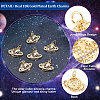 10Pcs Brass Micro Pave Clear Cubic Zirconia Charms KK-BBC0003-18-4