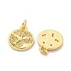 Brass Micro Pave Cubic Zirconia Pendant KK-Z044-28G-2