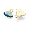 Rack Plating Alloy Rhinestone Enamel Charms ENAM-N065-01KCG-2