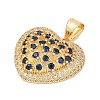 Brass Micro Pave Cubic Zirconia Pendants KK-A241-12G-03-2