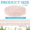Flower Cotton Ribbon OCOR-WH0109-115A-2