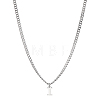 1Pc 304 Stainless Steel Letter Pendant Necklaces NJEW-LP0001-33I-P-1