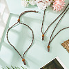Adjustable Waxed Polyester Cord Necklace Making NJEW-TAC0028-6