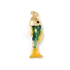 Brass Enamel Pendants KK-L255-03G-A01-1