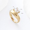 304 Stainless Steel Glass Finger Rings LS-MD8256-3-5