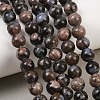 Natural Glaucophane Beads Strands G-R485-12-8mm-1