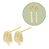 Brass Stud Earring Findings KK-Z099-03G-2