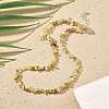 Natural Yellow Opal Chip Beaded Necklaces for Men Women NJEW-G159-01B-2