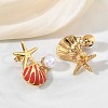 304 Stainless Steel Stud Earrings for Women EJEW-F411-03G-7