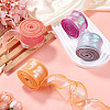 4 Rolls 4 Colors Polyester Iridescent Ribbon OCOR-TA0004-10-4