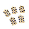 Rack Plating Eco-Friendly Brass Micro Pave Cubic Zirconia Pendants KK-F844-03G-3