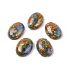 Assembled Synthetic Imperial Jasper and Lapis Lazuli Cabochons G-L502-18x25mm-11-1