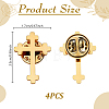 4Pcs Cross Stainless Steel Lapel Pin Back Brooches for Backpack Clothes JEWB-GA0001-53G-2