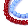 Opaque Solid Color Glass Beads Strands GLAA-N058-6mm-A01-4
