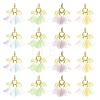 16Pcs Acrylic Pendants PALLOY-FS00076-1