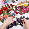 HOBBIESAY 8Pcs 8 Colors 3D Flower Pattern Computerized Embroidery Appliques PATC-HY0001-15-3