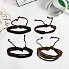 1Bag Mixed Styles Adjustable PU Leather Cord Braided Bracelets for Unisex BJEW-CL0001-47A-3