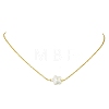 Natural Baroque Keshi Pearl Pendant 304 Stainless Steel Cable Chain Necklaces for Women NJEW-JN06225-01-2