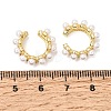 Brass Micro Pave Cubic Zirconia Cuff Earrings CU-CBAE7DF-34G-5