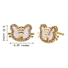 Tiger Chinese Zodiac Cubic Zirconia Stud Earrings EJEW-SZ0001-75-7