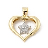 Brass Micro Pave Cubic Zirconia Pendants KK-U047-23G-01-1