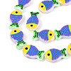 Dyed & Heated Glass Enamel Beads GLAA-T023-45A-3