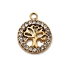 304 Stainless Steel Micro Pave Rhinestone Pendants STAS-G369-11G-2
