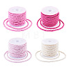4 Rolls 4 Colors Round Polyester Cord OCOR-TA0003-88D-2