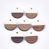Resin & Walnut Wood Pendants RESI-S358-02E-01-1
