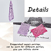 7 Pairs 7 Colors Aluminum Mesh Sequin Rhombus Dangle Earrings for Women EJEW-AN0001-71-3