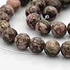 Natural Rhodonite Round Beads Strands G-N0120-17-4mm-1