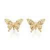 Brass Micro Pave Cubic Zirconia Beads KK-N276-07G-1