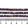 Electroplate Glass Beads Strands GLAA-Q105-03E-4