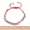 Nylon Rope Braided Bracelet for Women BJEW-Z156-03AS-01-5