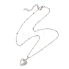 316 Stainless Steel Heart Locket Pendant 304 Stainless Steel Satellite Chain Necklaces for Women NJEW-JN05821-4