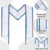2Pcs Satin Graduation Sash Honor Stole Scarf for Men Women AJEW-MA0001-38B-3