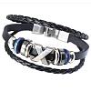 Imitation Leather Multi-strand Bracelets for Men WGBDC80-08-1