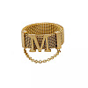 304 Stainless Steel Wide Band Finger Rings WG20EAC-01-5