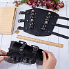 1 Pair Adjustable PU Leather Cord Bracelet with Glass Bottles AJEW-CL0002-53B-3