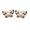 Butterfly Enamel Pin with Rhinestone JEWB-N007-092-1