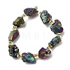 Electroplated Raw Rough Natural Amethyst Beads Strands G-Z131-J02-03-3