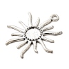 Tibetan Style Alloy Sun Pendant Cabochon Settings TIBEP-Q043-079-RS-2