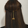 Ethnic Style Tassel Brass with Cubic Zirconia Hair Extension Chain for Women PU2601-4