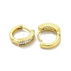 Brass Micro Pave Cubic Zirconia Hoop Earring EJEW-C088-04G-G-2