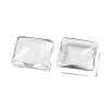 Transparent Glass Square Cabochons GGLA-XCP0001-07-1