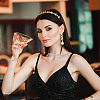 1Pc Brass Rhinestone Cup Chains Multi Layered Necklace NJEW-FG0001-12-5