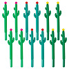 15Pcs 3 Colors Cactus Rubber Gel Pen AJEW-TA0002-67-1